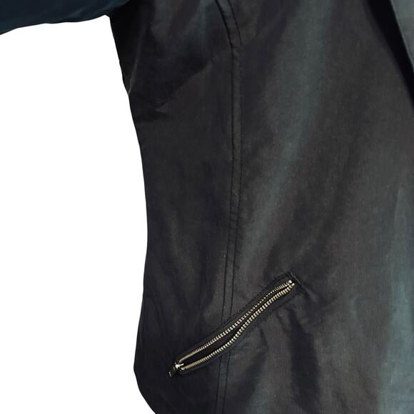 Calvin Klein Jeans Size XL Black Blazer Bolero Jacket Short Pockets Open Front - Picture 9 of 11